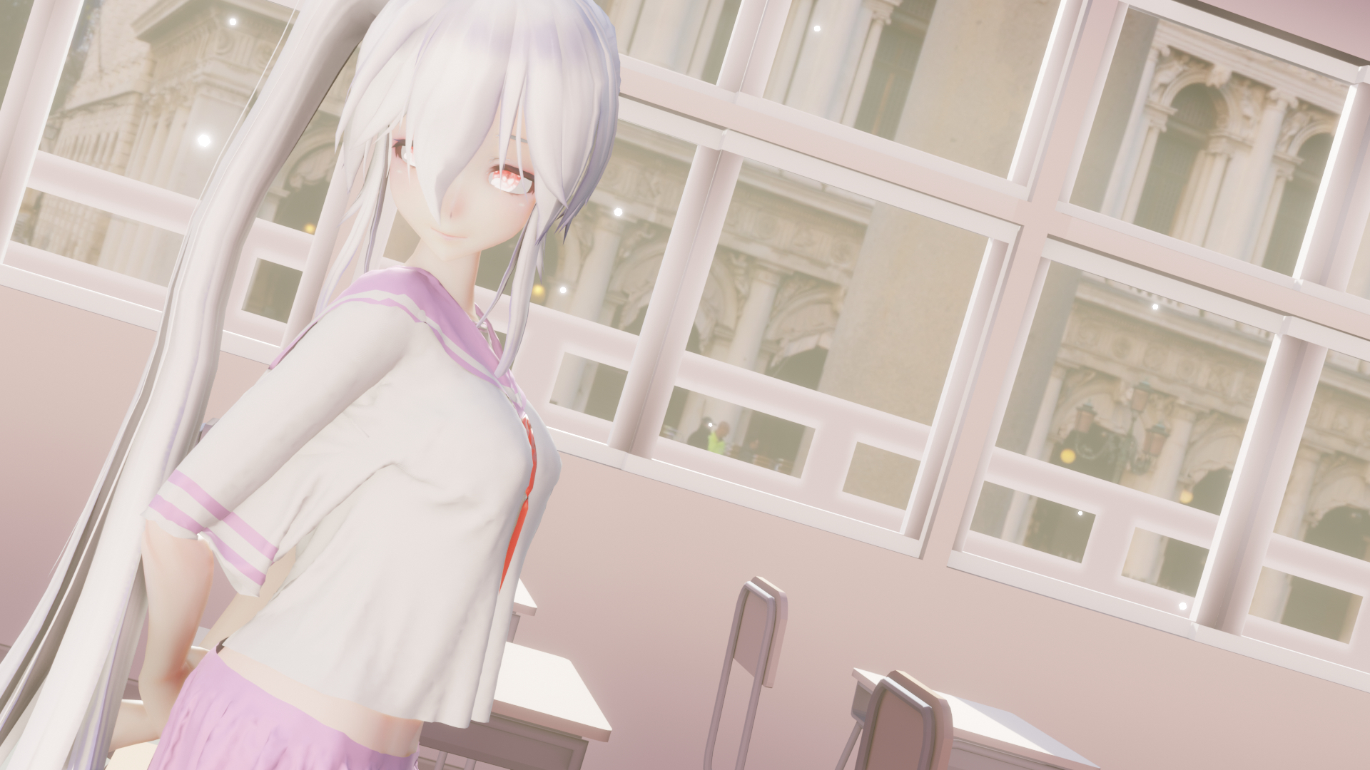 【弱音/布料/60帧】粉 色 水 手 服 勾指起誓 舞蹈MMD